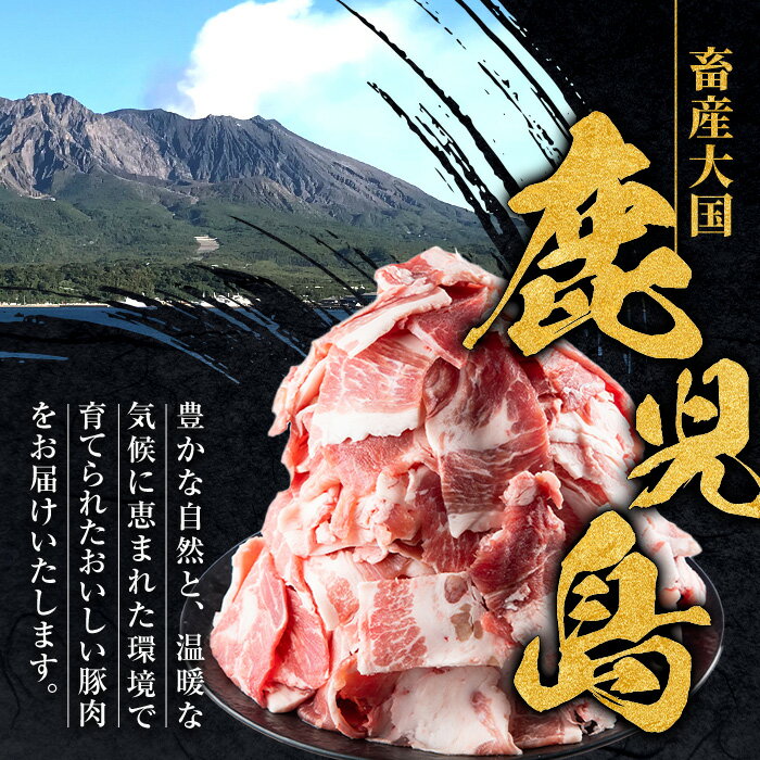 【ふるさと納税】＜訳あり＞鹿児島県産豚小間切れ 計2kg(200g×10P) 豚コマ 豚こま 豚こま切れ 豚肉 鹿児島 こま切れ 小分け 訳アリ 簡易包装 料理 カレー 炒め物 おかず 【まつぼっくり】 サムネイル3