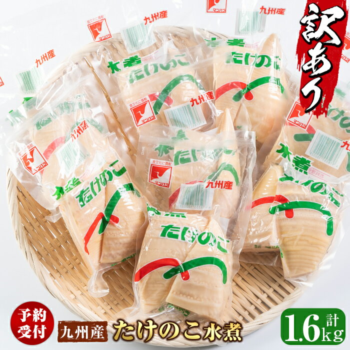 《2026年1月下旬以降順次発送予定》＜訳あり＞九州産たけのこ水煮(200g×8P・計1.6kg) たけのこ 筍 タケノコ 水煮 国産 訳アリ 訳あり 常温保存 常温 料理 煮物 炊き込みご飯 おでん 料理 お手軽 予約 先行予約 【マツバラ】