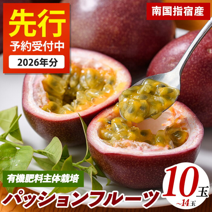 【 2026年発送 先行予約 】 鹿児島県指宿市産パッションフルーツ(10～14玉入り)フルーツ 果物 パッションフルーツ 国産 果実 旬 指宿 鹿児島 デザート おやつ 送料無料【マンゴーの森】