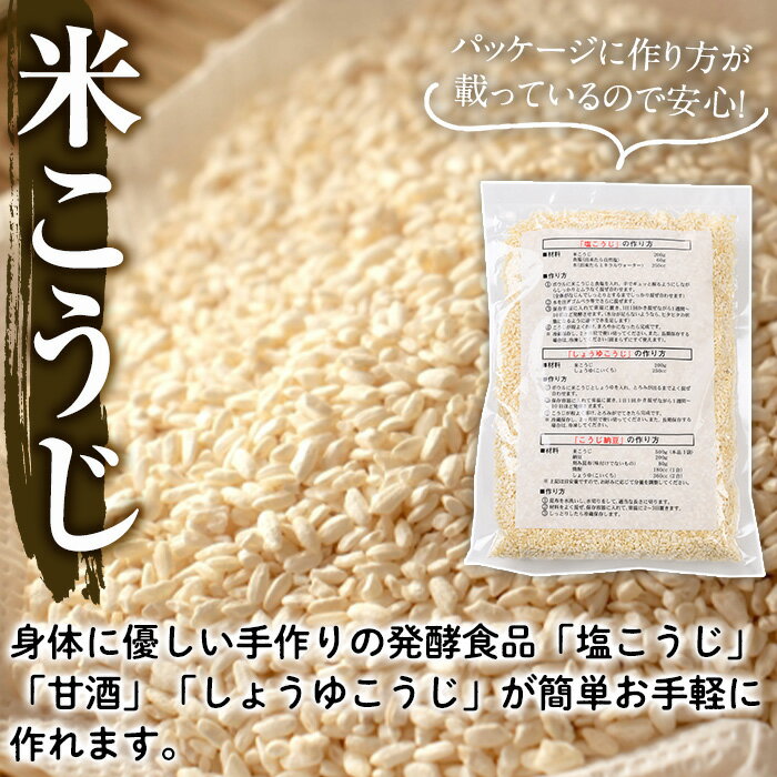 【ふるさと納税】＜数量限定＞発酵食品Bセット！米こうじ(500g×2個)・天然あま塩(250g)・玄米みそ(500g) 味噌 みそ 無添加 麹 こうじ 味噌汁 料理 調味料 お酒 お菓子 無着色【日置市観光協会】 サムネイル3