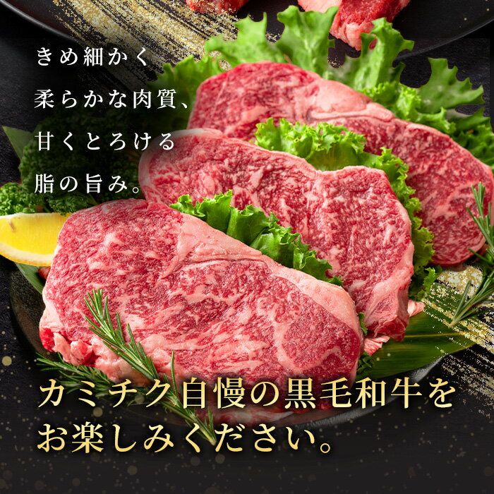 【ふるさと納税】＜部位を選べる！＞鹿児島県産黒毛和牛ステーキ(計240g～540g) 国産 九州産 牛肉 黒毛和牛 和牛 A5 A5等級 ヒレ ロース サーロイン ステーキ 焼肉 BBQ キャンプ 冷凍 定期便 頒布会 贈答 ギフト お祝い 父の日 母の日 数量限定 A5 A5等級 【カミチク】 - 画像3