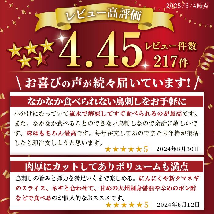 【ふるさと納税】＜容量選べる！＞鹿児島名産 鶏のお刺身(計600g～3.6kg) 国産 刺身 鳥刺し 鶏刺し とりさし 鶏肉 鳥肉 お肉 鶏 刺身 鶏たたき タタキ 小分け 個包装 晩酌 おつまみ おかず 冷凍 人気 ランキング 市制20周年 寄附額改定【やきにく茶屋和昇】 サムネイル3