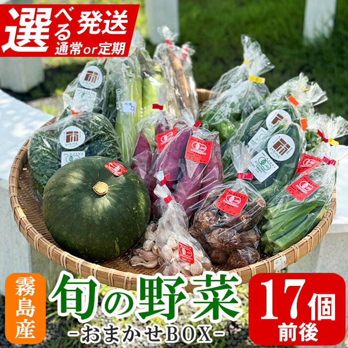 《選べる発送》霧島市産の野菜おまかせBOX 17個前後(通常便・定期便12回) 国産 霧島市 野菜 やさい セット せっと おまかせ 詰め合わせ 旬【FoodBase】