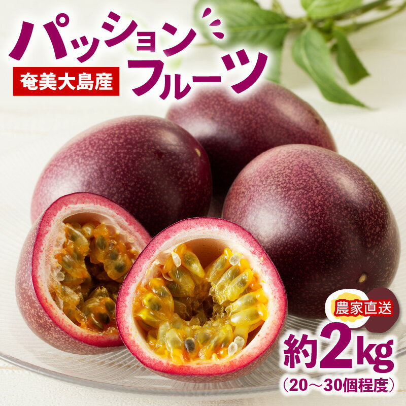 【2026年先行予約】 奄美大島産 パッションフルーツ 約 2kg 果物 フルーツ パッション 農家直送 夏の旬 ビタミン 葉酸 甘酸っぱい 酸味 トロピカル 南国 期間 数量 限定 あいファーム ふるさと納税 鹿児島 奄美市 おすすめ ランキング プレゼント ギフト
