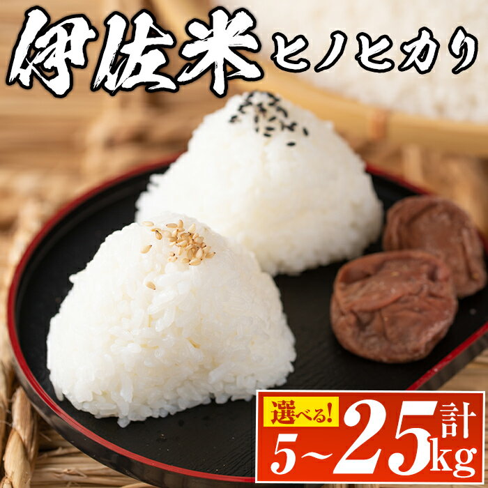 ＜容量を選べる！＞鹿児島県産！伊佐米ヒノヒカリ(計5〜25kg) 国産 白米 精米 伊佐米 お米 米 ひのひかり【神薗商店】