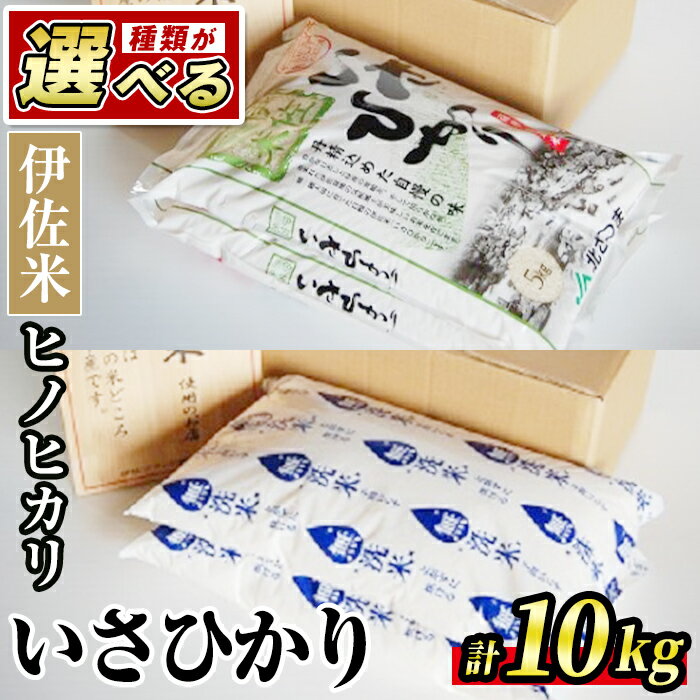 ＜種類が選べる！＞いさひかり 普通米 or 無洗米 (5kg×2袋・計10kg)お米 米 白米 精米 伊佐米 ご飯 ヒノヒカリ 無洗米 普通米【JA北さつま】【A6-02】
