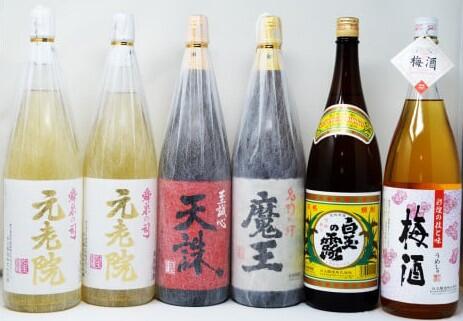No.5024-1【数量限定】白玉醸造 魔王入り5種6本セット（1升瓶）A