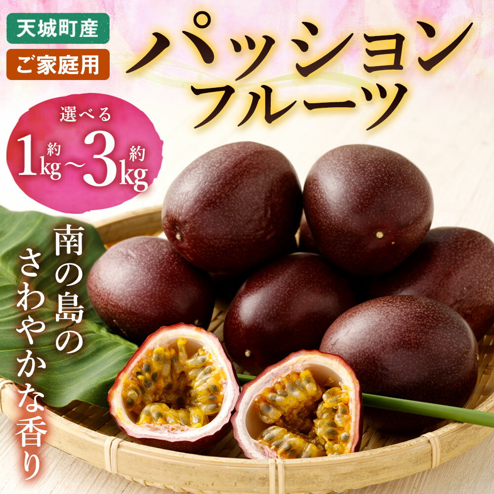 【ふるさと納税】【2026年発送分】【先行予約】徳之島発 天城町産 パッションフルーツ ご家庭用 ＜選べる＞ 約1kg 約2kg 約3kg 果物 フルーツ トロピカル 送料無料 AJ-27-N サムネイル2