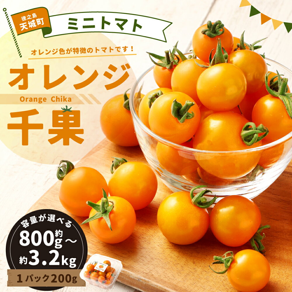 【ふるさと納税】徳之島 天城町産 ミニトマト 200g ＜パック数が選べる＞ 4パック 合計800g 8パック 合計1.6kg 16パック 合計3.2kg オレンジ千果 トマト とまと 野菜 国産 九州 鹿児島県 送料無料 - 画像2