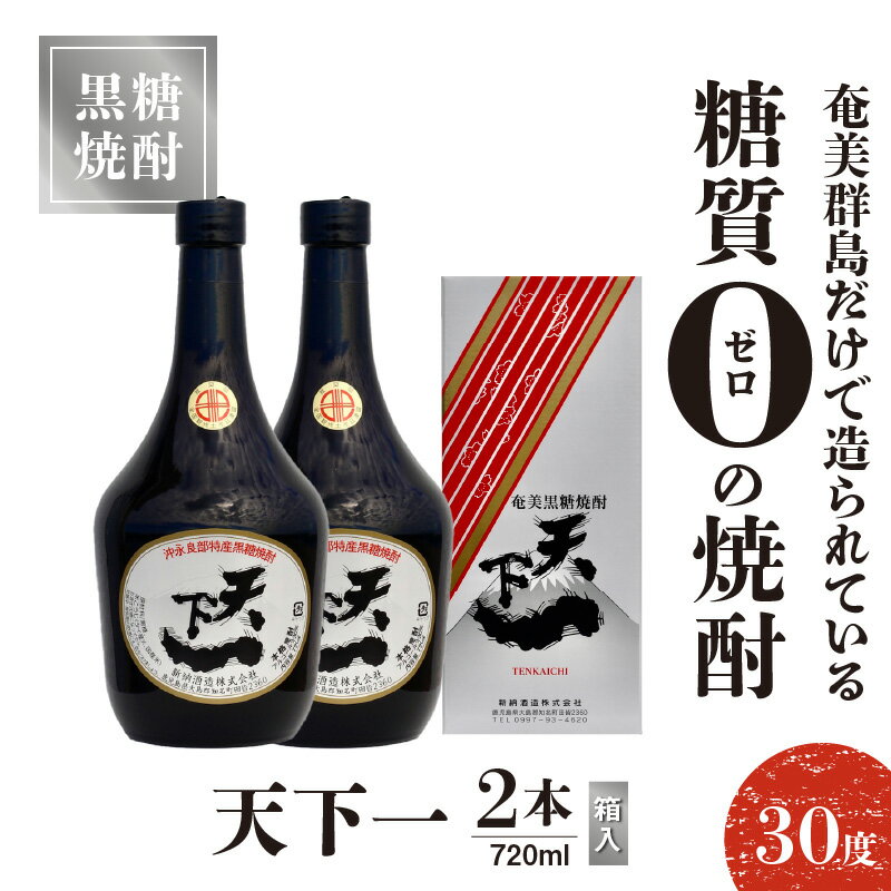【ふるさと納税】奄美黒糖焼酎 天下一 30度 720ml 2本（箱入） 送料無料 サムネイル2