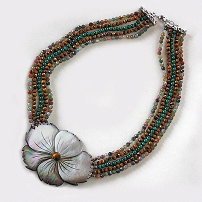 【ふるさと納税】黒蝶貝と天然石を素材にした「ネックレス」貝工房かざはな【NN-15】 | 伝統工芸品 アクセサリー 貝アクセサリー ネックレス 黒蝶貝 天然石 マラカイト メノウ マグネットクラスプ 人気 贈答 ギフト プレゼント お取り寄せ ヨロン 与論島 サムネイル3