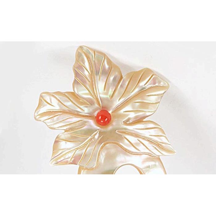 【ふるさと納税】夜光貝と赤珊瑚を素材にした「かんざし」貝工房かざはな【KS-2】 サムネイル3