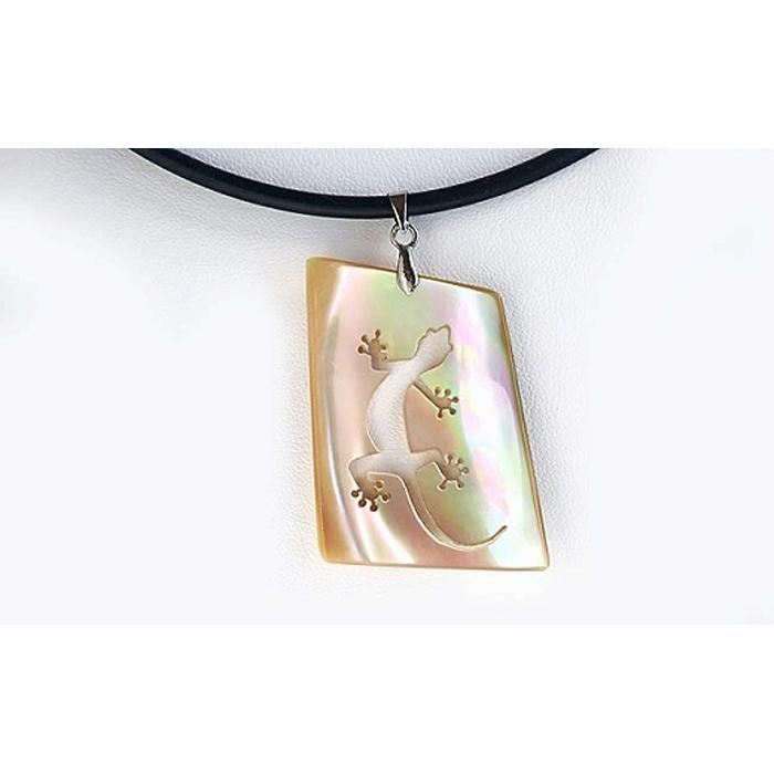 夜光貝を素材にした「コードペンダント」貝工房かざはな【CK-3】