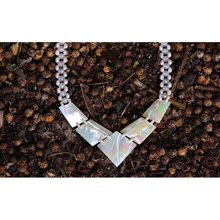 【ふるさと納税】夜光貝とパールを素材にした「ネックレス」貝工房かざはな【NN-1】 サムネイル3