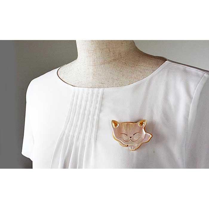 【ふるさと納税】白蝶貝を素材にした「ブローチ」貝工房かざはな【BN-3】 サムネイル2