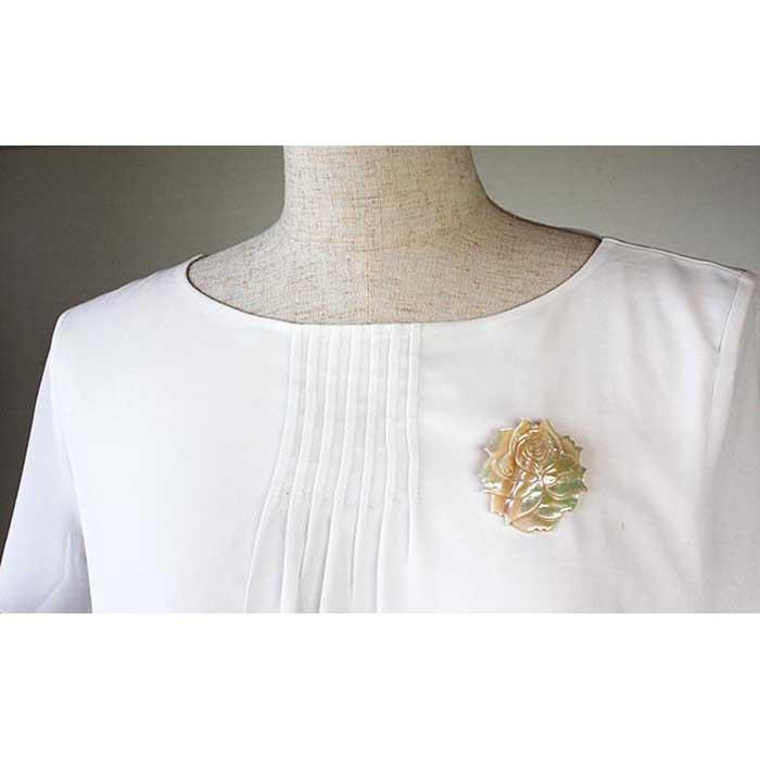 【ふるさと納税】夜光貝を素材にした「ブローチ」貝工房かざはな【BN-1】 サムネイル2