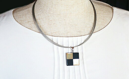 【ふるさと納税】夜光貝を素材にした「コードペンダント」貝工房かざはな【NC-3】 サムネイル3