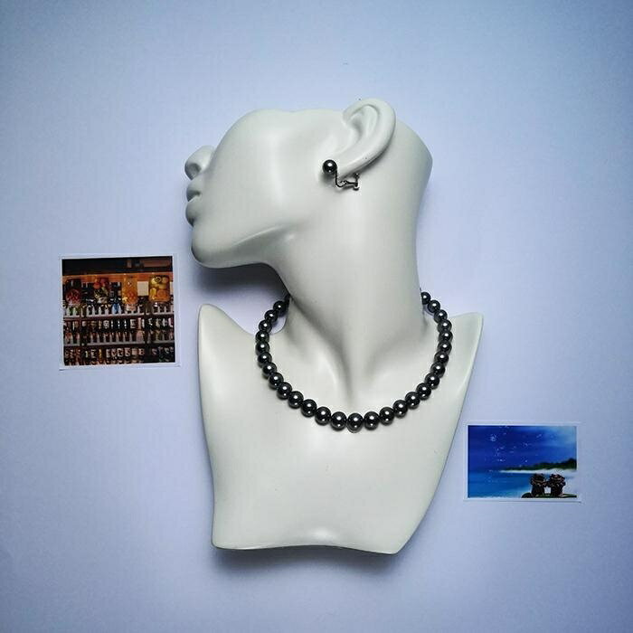 高品質黒蝶パールネックレス＆イヤリングセット | 沖縄 那覇市ファッション アクセサリー ネックレス アコヤ 真珠 イヤリング パールジュエリー