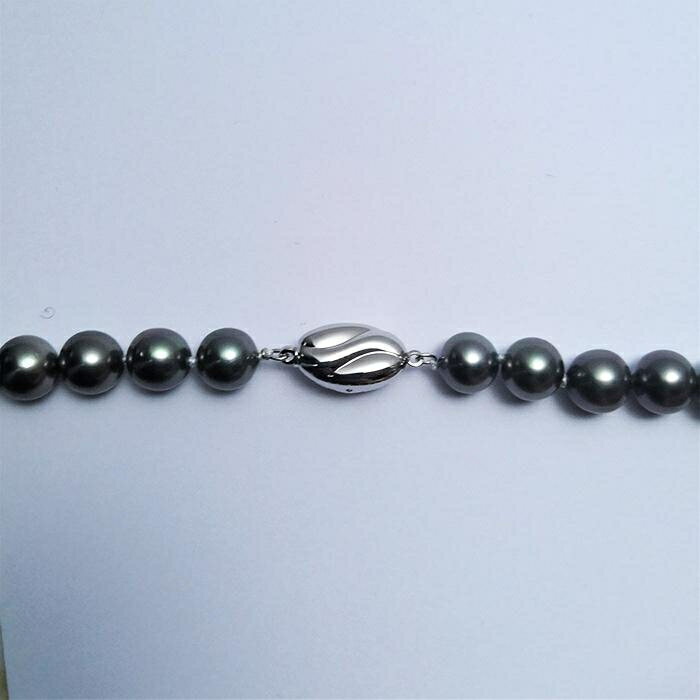 【ふるさと納税】高品質黒蝶パールネックレス＆イヤリングセット | 沖縄 那覇市ファッション アクセサリー ネックレス アコヤ 真珠 イヤリング パールジュエリー サムネイル3