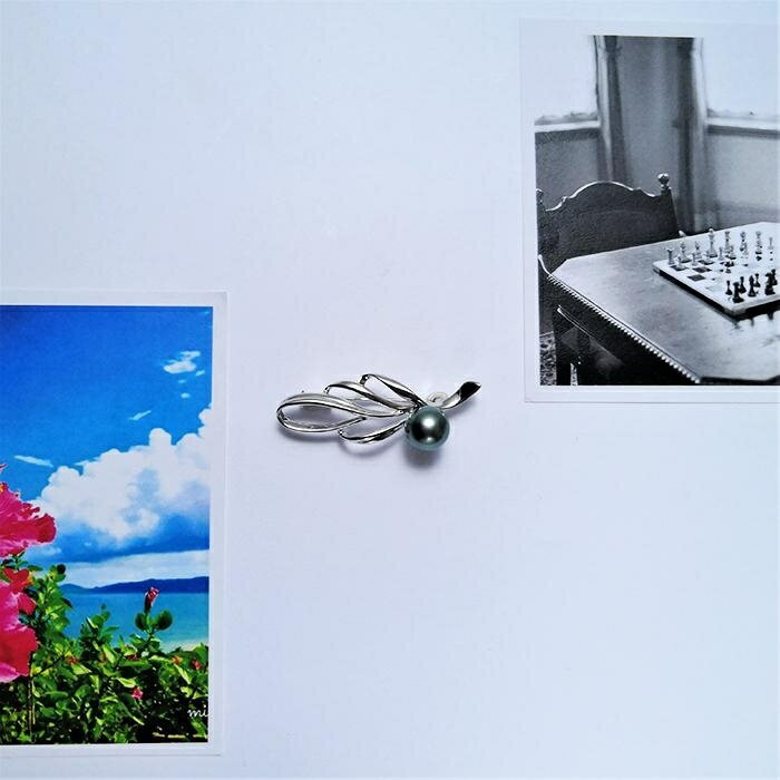 高品質黒蝶パールブローチ | 沖縄 那覇市ファッション アクセサリー ブローチ アコヤ 真珠 カジュアル パールジュエリー