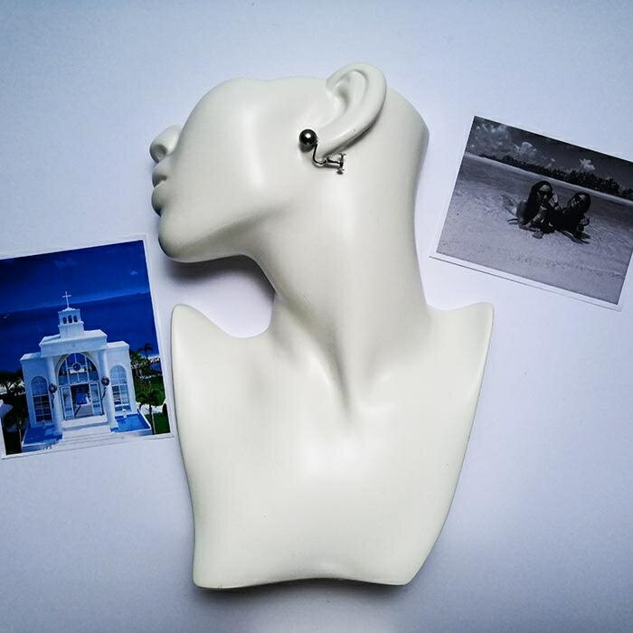 高品質黒蝶パールイヤリング