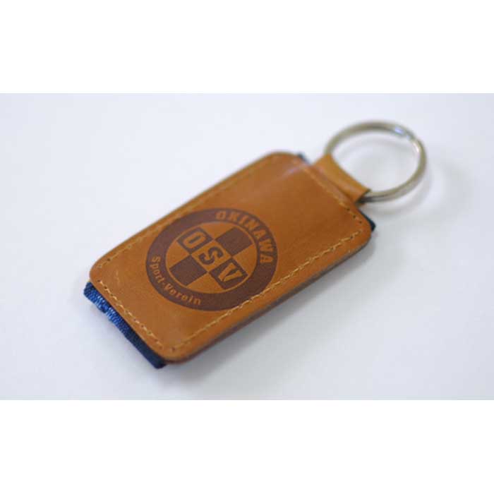 【ふるさと納税】OSV 首里織マース入りキーホルダー | 沖縄 那覇市 お土産 キーホルダー お守り ストラップ 革小物 革 伝統工芸 サムネイル3
