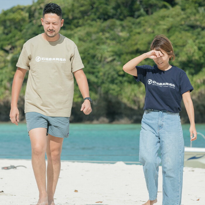 【ふるさと納税】石垣島共同売店 オリジナルTシャツ【カラー:サンド】【サイズ:Mサイズ】KB-24-6 サムネイル2