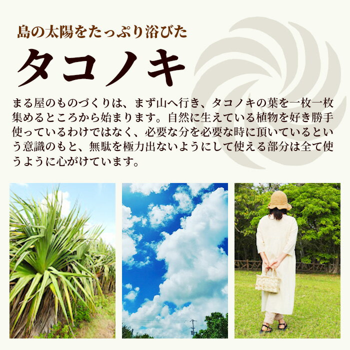 【ふるさと納税】タコノキのかごバッグ S | 沖縄県 石垣市 石垣島 石垣 自然 タコノキ はっぱ 葉っぱ 手作り 籠 かご かごバッグ バッグ HM-1 サムネイル3