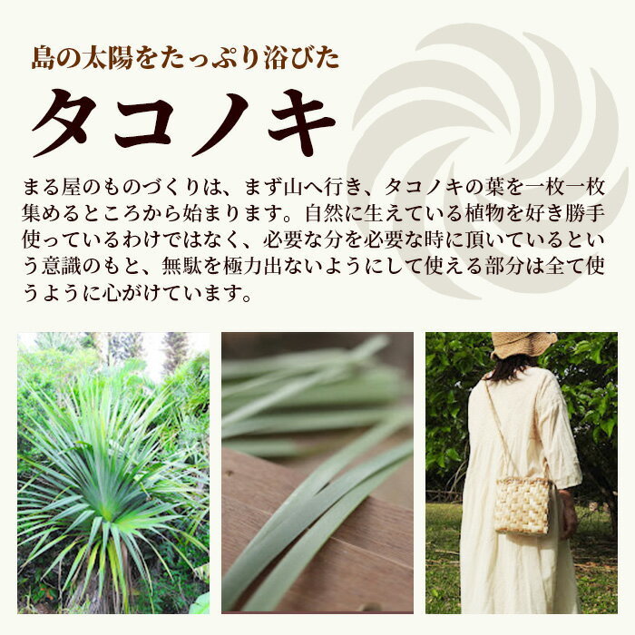 【ふるさと納税】タコノキのショルダーバッグ M | 沖縄県 石垣市 石垣島 石垣 自然 タコノキ はっぱ 葉っぱ 手作り 籠 かご かごバッグ ショルダーバッグ バッグ HM-4 サムネイル3