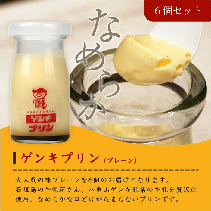 【ふるさと納税】【島外不出のゲンキくん製品が返礼品に!!】【内容量が選べる】ゲンキプリン 6〜12個 八重山ゲンキ乳業 お土産 ゲンキくん 石垣島 牛乳屋 プリン OP-1 OP-2 沖縄県 石垣市 送料無料【大人気の「ゲンキくん保冷バッグ」もお届け】 - 画像2