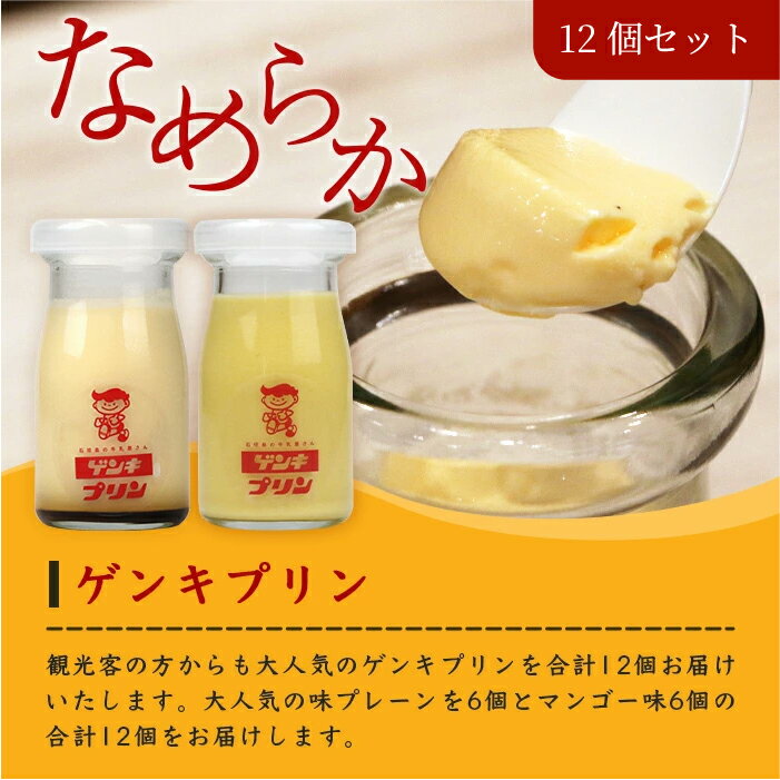 【ふるさと納税】【島外不出のゲンキくん製品が返礼品に!!】【内容量が選べる】ゲンキプリン 6〜12個 八重山ゲンキ乳業 お土産 ゲンキくん 石垣島 牛乳屋 プリン OP-1 OP-2 沖縄県 石垣市 送料無料【大人気の「ゲンキくん保冷バッグ」もお届け】 - 画像3