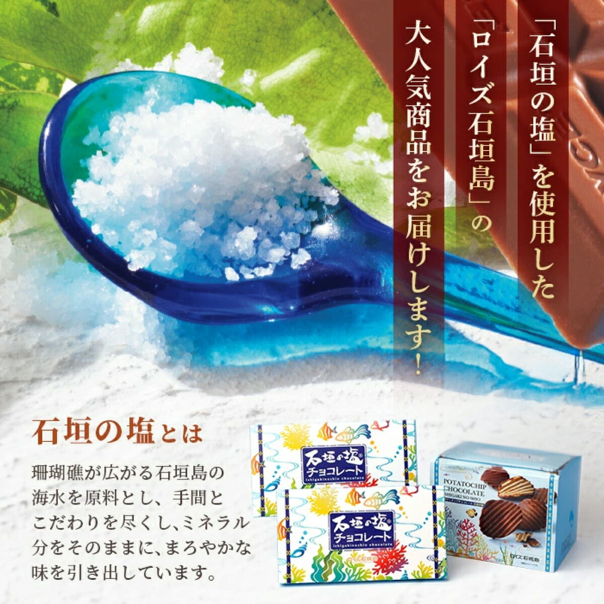 【ふるさと納税】ロイズ 石垣島 人気スイーツセット ポテトチップチョコレート (石垣の塩) & 石垣の塩 チョコレート (石垣の塩使用) ｜ ふるさと納税 チョコ ふるさと納税 お菓子 スイーツ ポテトチップス ギフト お取り寄せグルメ 北海道 ふるさと 人気 ROYCE サムネイル2