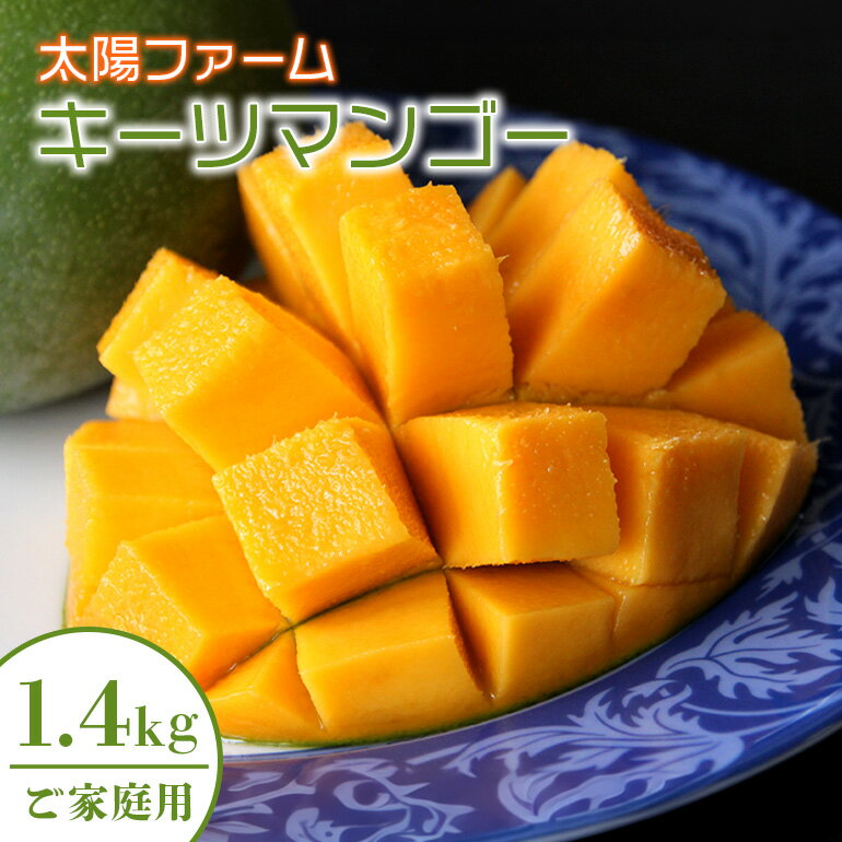 【 先行予約 2026年 発送 】 農家直送 ! 太陽ファームの キーツマンゴー 1.4kg (ご家庭用) 沖縄県産 マンゴー 国産 果物 南国 くだもの フルーツ 夏 旬 特産品 沖縄 お取り寄せ 名産品 お土産 甘い 濃厚 家庭用 緑色 幻のマンゴー 沖縄県 糸満市 送料無料