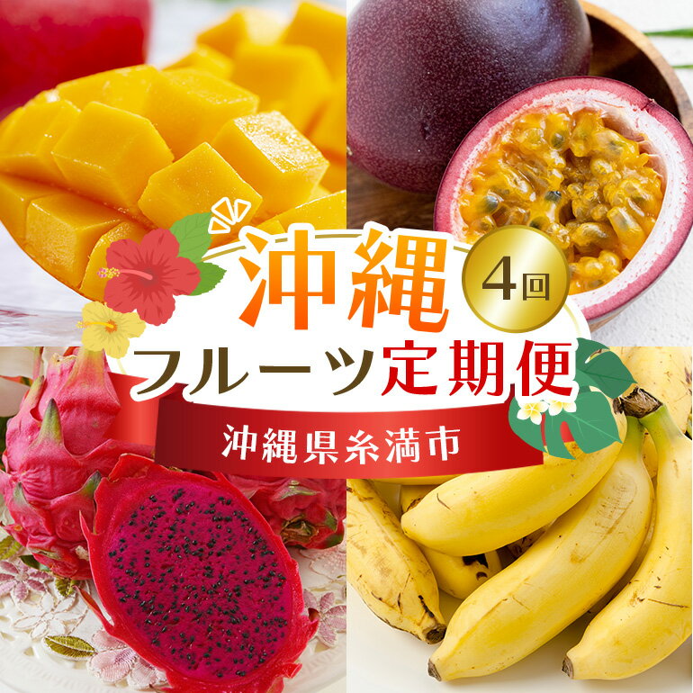 【定期便全4回】沖縄 フルーツ 定期便 4回 パッションフルーツ マンゴー ドラゴンフルーツ フルーツ定期便 沖縄バナナ バナナ 旬 フルーツ 果物 くだもの 完熟マンゴー 沖縄マンゴー 定期便 季節の果物 産地直送 沖縄県 糸満市 送料無料 先行予約