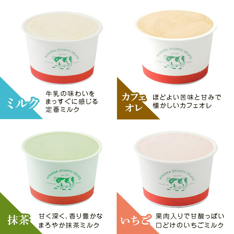 【ふるさと納税】宮平ジェラート 8個入 ミルク カフェオレ 抹茶 いちご アイスクリーム ジェラート スイーツ 詰め合わせ ギフト アイス 食べ比べ セット デザート お取り寄せ お菓子 ひんやりスイーツ おやつ お歳暮 御歳暮 シャーベット 贈り物 低脂質 お土産 濃厚 送料無料 - 画像2