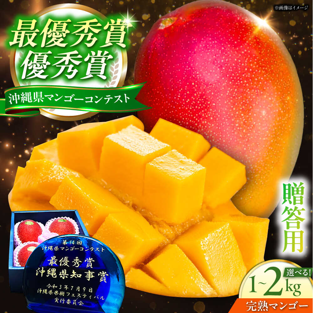 【先行予約 2026年発送 予約受付】【贈答用】仲村農園の完熟アップルマンゴー (1kg or 2kg) マンゴー 沖縄 果物 フルーツ ギフト 沖縄市 / 仲村農園