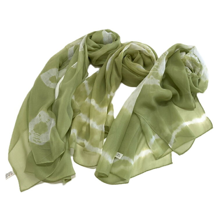 【ふるさと納税】ウージ染めシルクシフォンショール（AI036） サムネイル2