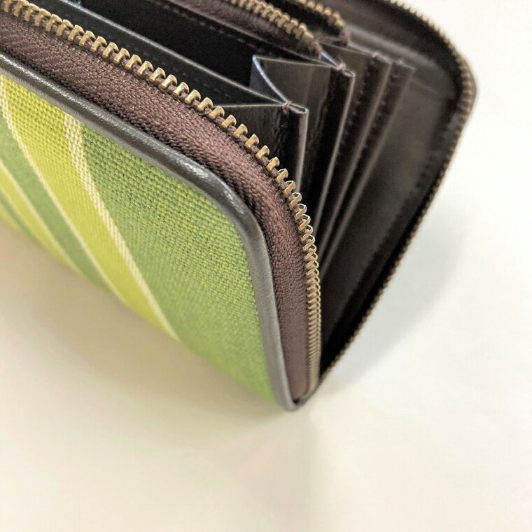 【ふるさと納税】ウージ染めラウンドファスナー束入れ長財布(AI037) サムネイル2