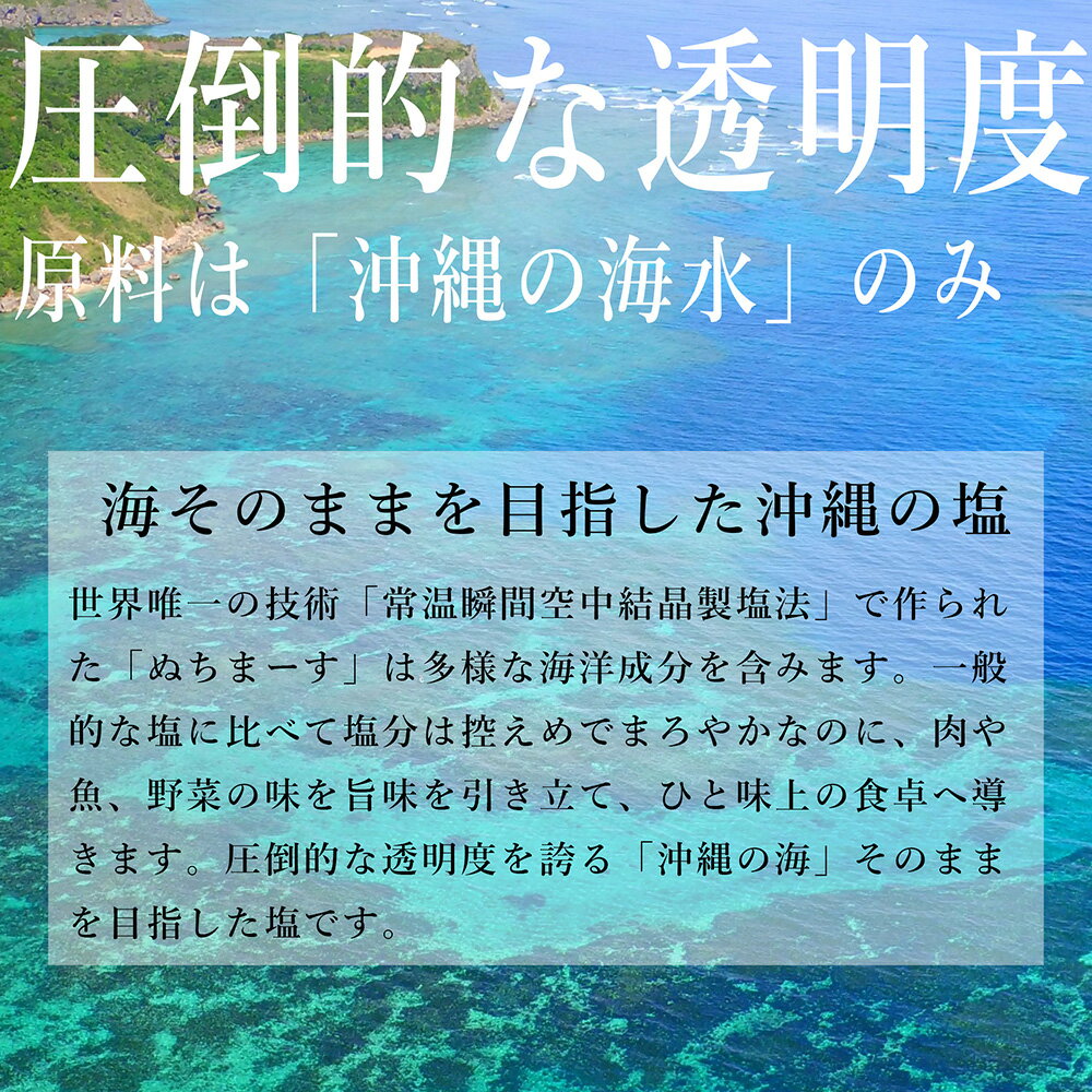 【ふるさと納税】［沖縄の海塩］ぬちまーす顆粒（111g）×3袋セット 【ぬちまーす】食塩 塩 調味料 食卓塩 顆粒 シーソルト 人気返礼品 海塩 沖縄 うるま市 果報バンタ サムネイル3