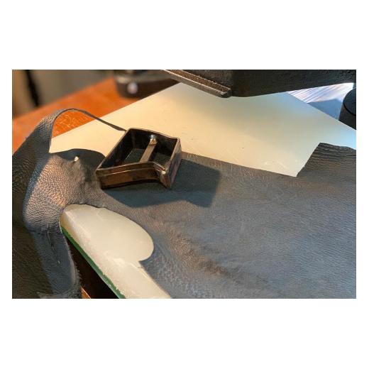 【ふるさと納税】沖縄南城セレクション受賞【cafooca /カフーカ】サメ革使用の長財布/BLACK サムネイル3