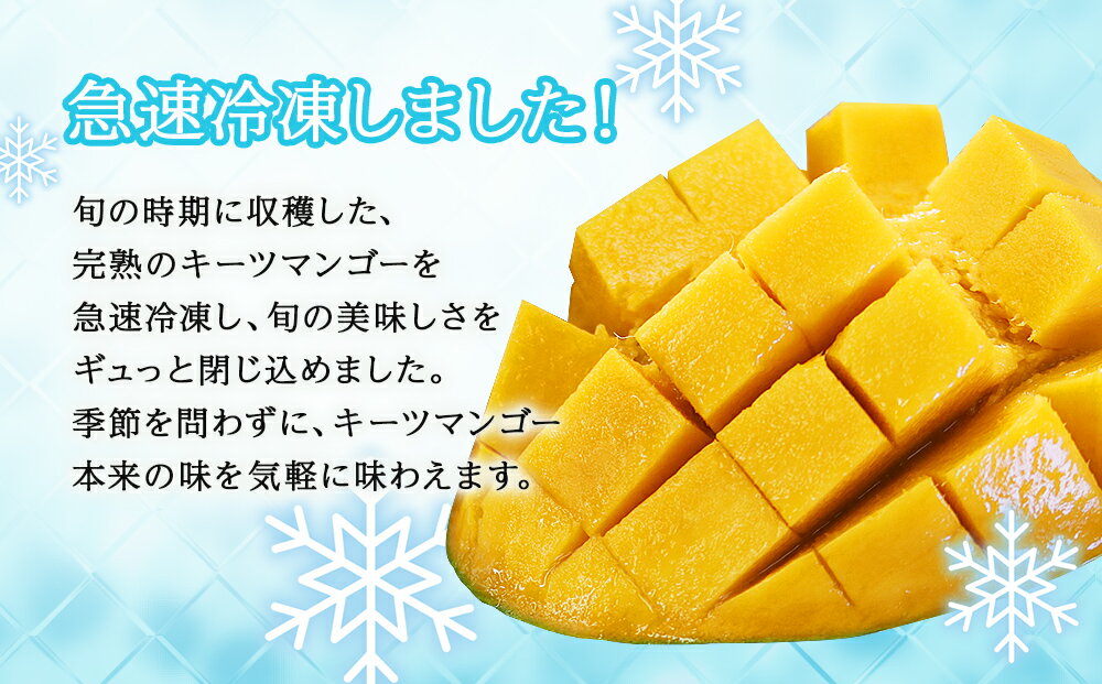 【ふるさと納税】 沖縄県産 冷凍 冷凍マンゴー（キーツ） 800g（400g×2） カット 国産 沖縄 今帰仁 サムネイル3