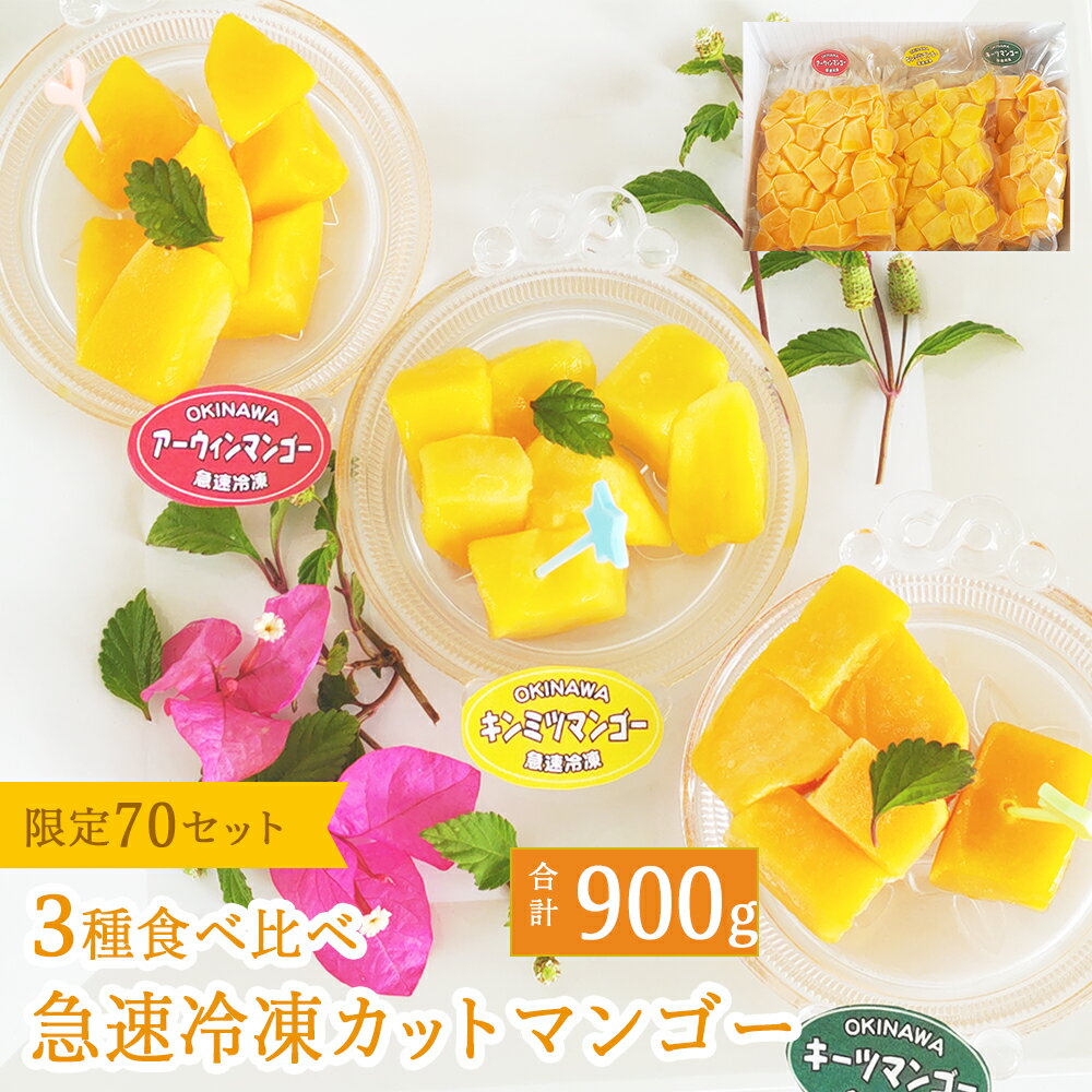 【沖縄県今帰仁村産】 急速冷凍カットマンゴー　3種食べ比べセット（限定70セット）