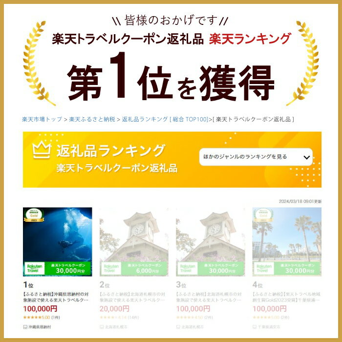 【ふるさと納税】沖縄県恩納村の対象施設で使える楽天トラベルクーポン 寄付額100,000円 │ 観光 宿泊 宿泊券 トラベル チケット 予約 旅行 クーポン スパ ホテル リゾート 旅館 ファミリー ペア ビジネス 出張 電子チケット ダイビング 沖縄 恩納村 真栄田岬 万座毛 - 画像3