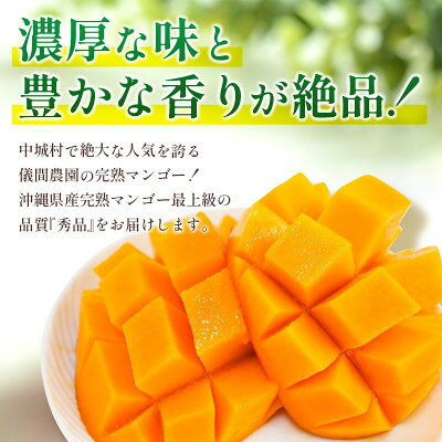 【ふるさと納税】【2026年6月下旬から順次発送・贈答用】儀間農園の完熟アップルマンゴー 秀品2kg(大玉4玉)【配送不可地域：離島】【1672923】 サムネイル2