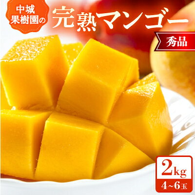 【2026年7月から順次発送・化粧箱】中城果樹園の完熟マンゴー 秀品2.0kg(4～6玉)【配送不可地域：離島】【1673414】