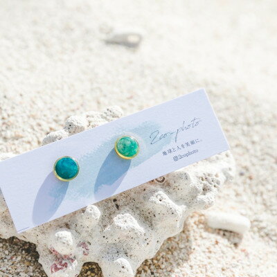 【ふるさと納税】地球ピアスセット(M&mini) ブルー/グリーン【1638368】 サムネイル3