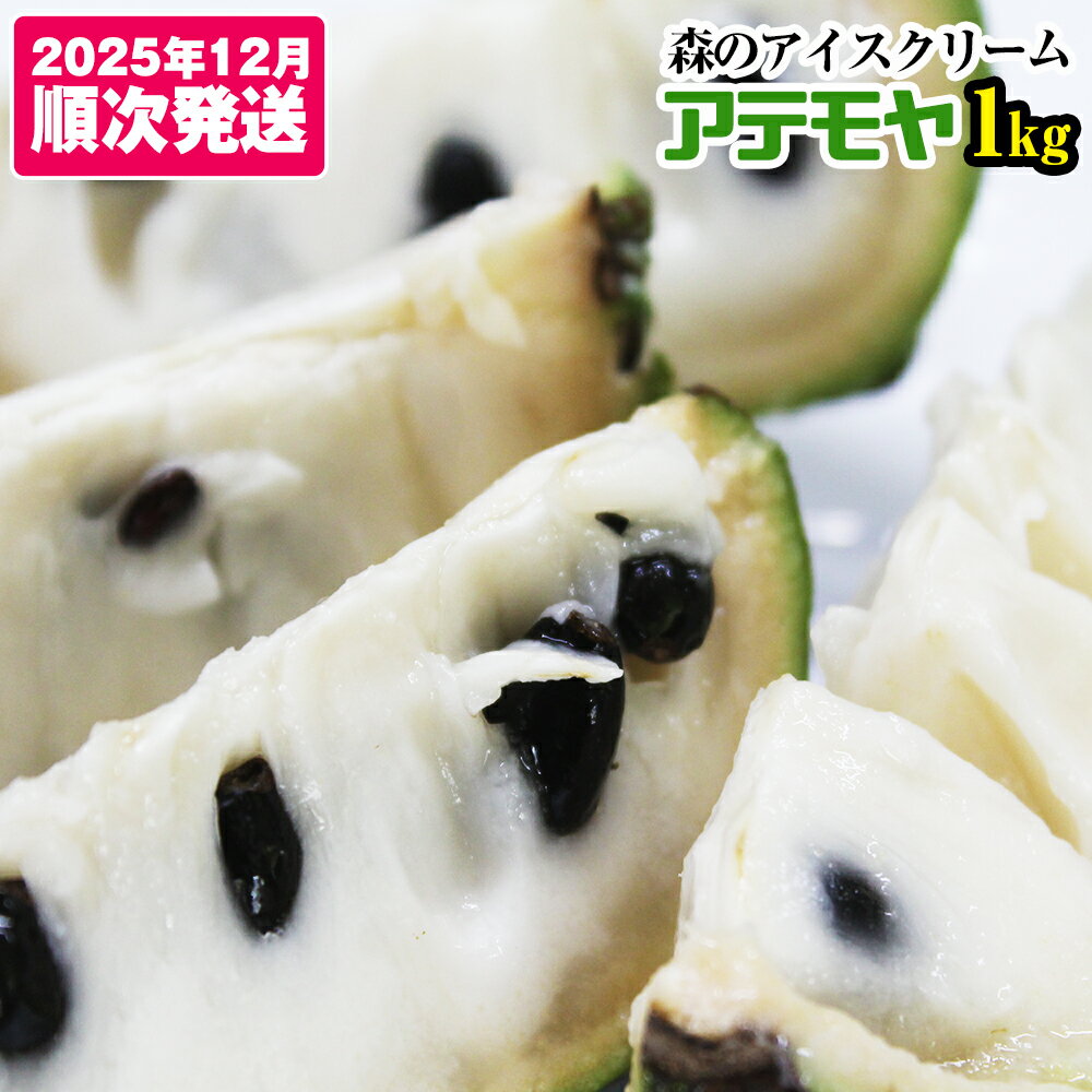 【2025年12月中旬から順次発送】アテモヤ 1kg “森のアイスクリーム”とも呼ばれる希少なフルーツ