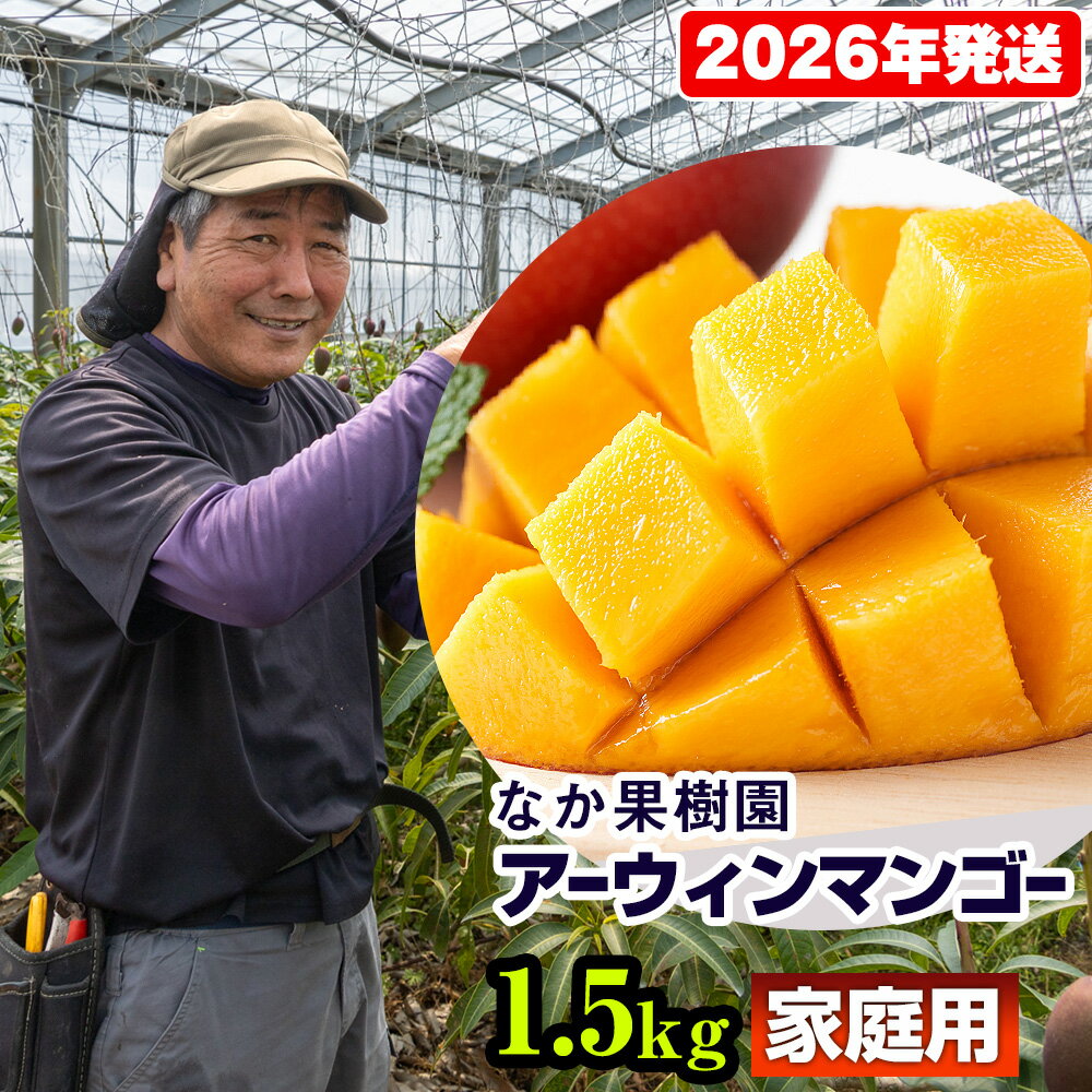【2026年発送】なか果樹園　家庭用　アーウィンマンゴー1.5kg
