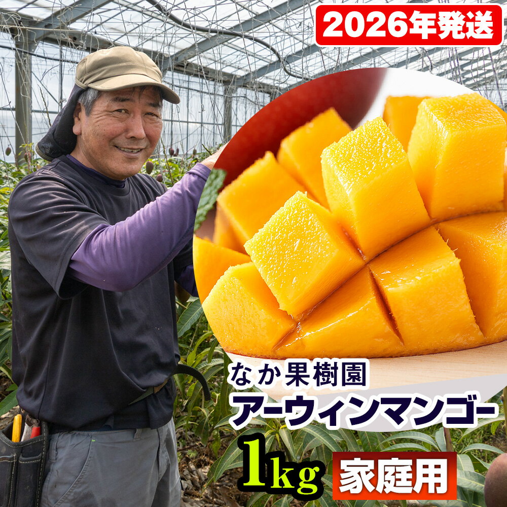 【2026年発送】なか果樹園　家庭用　アーウィンマンゴー1kg