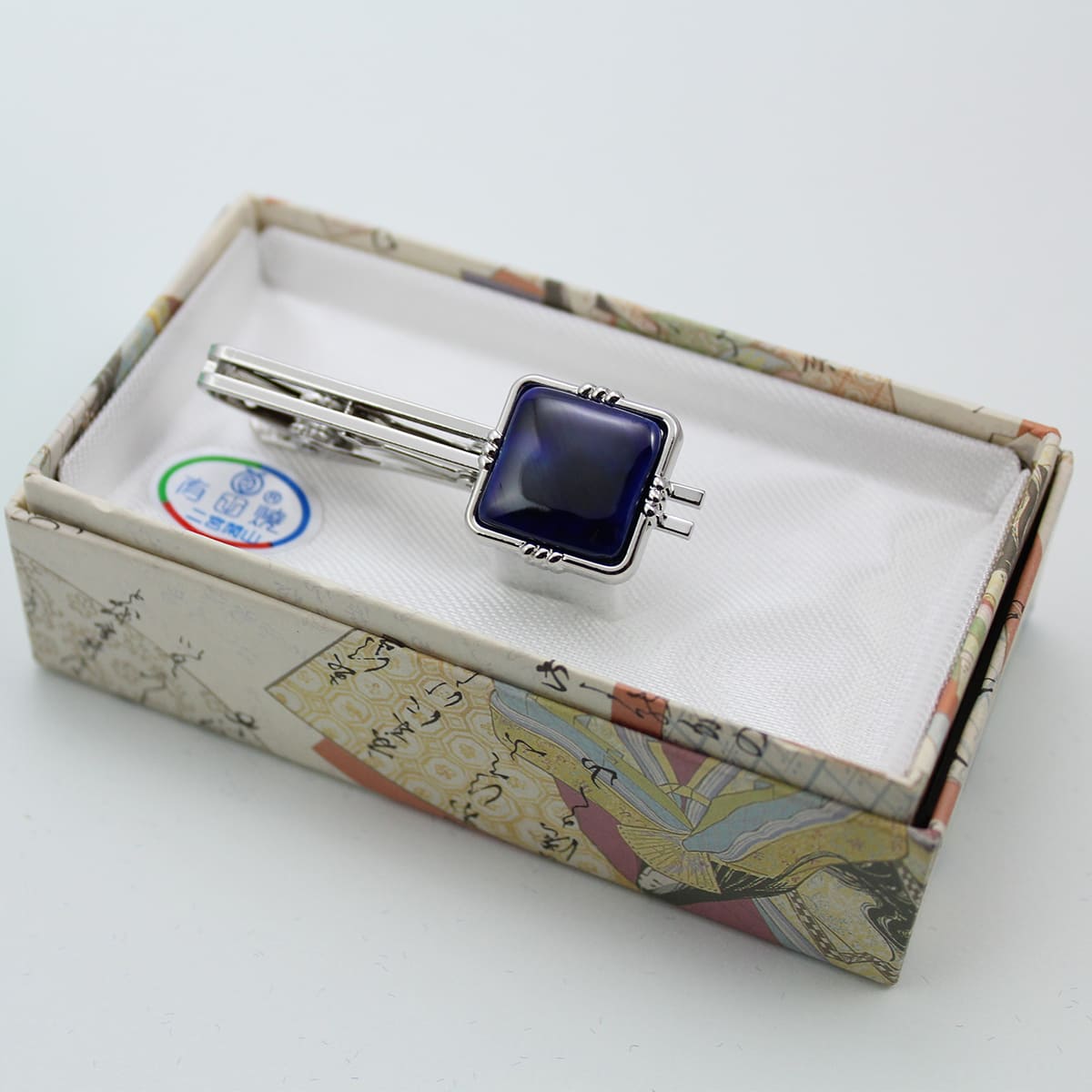 二宮閑山 有田焼タイピン るりブルー A10-176